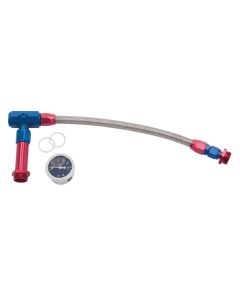 Russell Performance -6 AN to 3/8in Female NPT ProFlex Holley 4150 Dual Inlet Carb Kit (Red/Blue) - 641100