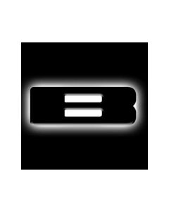 LED Letter Badges - Matte Black with White Illumination