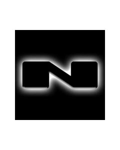 LED Letter Badges - Matte Black with White LED