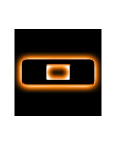 LED Letter Badges - Matte Black with Amber Light