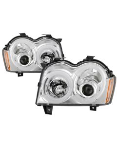 Spyder 05-07 Jeep Grand Cherokee - Light Bar Projector Headlights - Chrome - PRO-YD-JGC05V2-LB-C - 5086112
