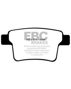 EBC 04-07 Ford Five Hundred 3.0 Greenstuff Rear Brake Pads - DP21731