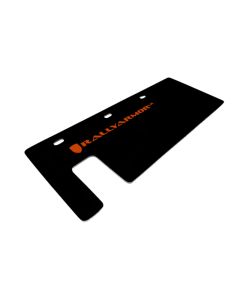Rally Armor 15-24 Polaris Slingshot Rear Swingarm Black UR Mud Flap w/Orange Logo (MOQ 200 PCS) - MF35-UR-BLK/OR