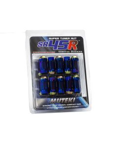 Muteki SR45R Burned Blue 45mm M12x1.25 Open End 20 piece Lug Nut Set