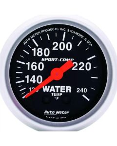 AutoMeter GAUGE WATER TEMP 2 1/16in. 120-240deg.F MECHANICAL SPORT-COMP- AUTO-3332
