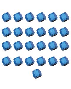 Russell Performance -6 AN Tube Nuts 3/8in dia. (Blue) (25 pcs.) - 660578