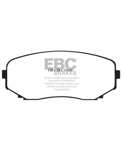 EBC 11-14 Ford Edge 2.0 Turbo Greenstuff Front Brake Pads - DP21794