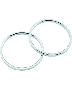 Chrome Knurled Accent Rings - Kuryakyn 6220 Pair