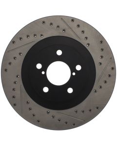 StopTech 02-10 Subaru WRX Slotted & Drilled Right Front Rotor (exc. STi) - 127.47018R