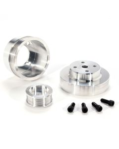 BBK 86-93 Mustang 5.0 Underdrive Pulley Kit - Lightweight CNC Billet Aluminum (3pc) - 1553