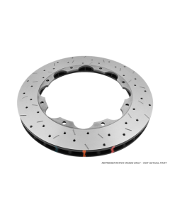 DBA 11-13 Ford Mustang GT 5.0L (V8) 5000 Series Drilled and Slotted Front Replacement Rotor - DBA52124.1XS