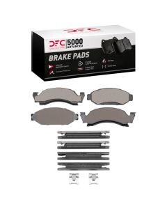 DFC 86-93 Ford F-150 RWD Front 5000 Advanced Semi Metallic Brake Pads and Hardware Kit - 1551-0375-01