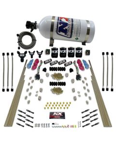 Nitrous Express 8 Cyl Dry Direct Port Dual Stage 4 Solenoids Nitrous Kit (200-600HP) w/10lb Bottle - 93106-10