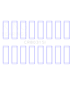 King Engine Bearings Chrysler Jeep V8 287 4.7L (Od+.002in) (Size +0.25mm) Connecting Rod Bearing Set - CR8031SI0.25