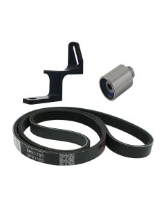 Torque Solution Reversed Intake Manifold Alternator Relocation Bracket Kit: 02-14 Subaru WRX - TS-SU-440BK-K