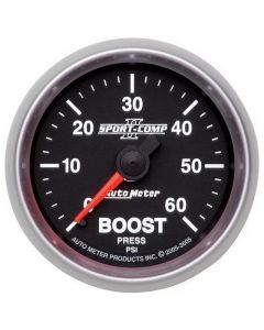 AutoMeter GAUGE BOOST 2 1/16in. 60PSI MECHANICAL SPORT-COMP II- AUTO-3605