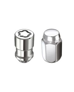 McGard 5 Lug Hex Install Kit (Clamshell) w/Locks (Cone Seat Nut) M12X1.5 / 13/16 Hex - Chrome - 84557CN