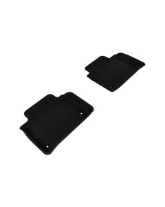 3D MAXpider 2007-2012 Lexus LS460 Kagu 2nd Row Floormats - Black - L1LX03821509