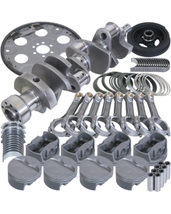 Eagle Chevy 350 1Pc 3.750in Crank 6.000in I-Beam Rods 4.030in Pistons 168 Tooth FP Balanced Assembly - B13007L03068