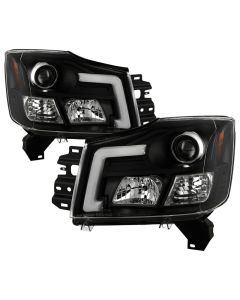 Spyder 04-15 Nissan Titan High-Power LED Module Equipped Headlights - Black (PRO-YD-NTI04PL-BK) - 5088406