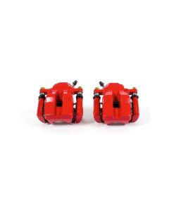Power Stop 06-12 Toyota RAV4 Rear Red Calipers w/Brackets - Pair - S3192