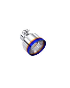 MBRP 2.5" ID 5" OD Out 6.5" Length Angle Cut Single Wall Burnt End Exhaust Tip - T5190BE