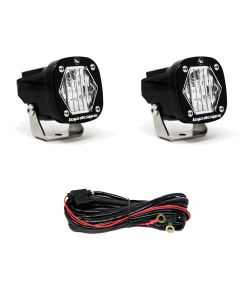 Baja Designs S1 Wide Cornering LED Light with Mounting Bracket Pair- BAJA-387805