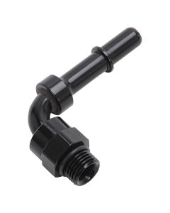Russell Performance Adapter Fitting 3/8in SAE Quick Disconnect 90 DEG - Blk - 644053