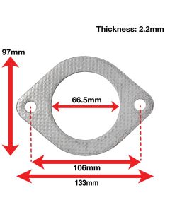 A'PEXi - Exhaust Gasket (Two Bolt) - Replacement - P105 x D66.5mm (Lexus V8) - 3901-1650