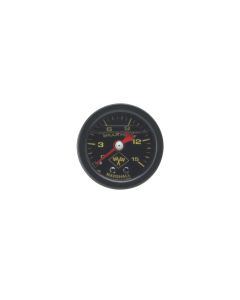 Russell Performance 15 psi fuel pressure gauge black face and case (Liquid-filled) - 650310
