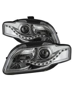 xTune Audi A4 06-08 Projector Headlights - Halogen Model Only - DRL LED - Chrome PRO-JH-AA406-DRL-C - 9036088
