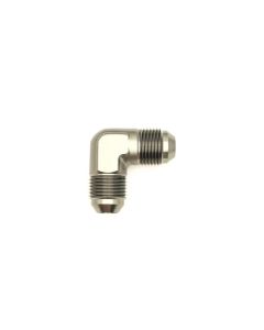 DeatschWerks 8AN Male Flare To 8AN Male Flare 90-Degree Coupler Fitting - 6-02-0208