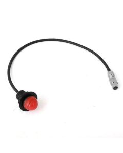 Rugged Radios Hole Mount Push to Talk Cable (PTT) with 12 Straight Cord for Intercoms - PTT-HM-SC-12