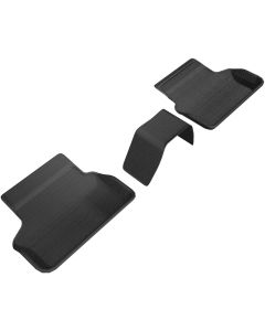 3D MAXpider 2017-2020 BMW 5 Series G30/G31 Kagu 2nd Row Floormats - Black - L1BM08421509