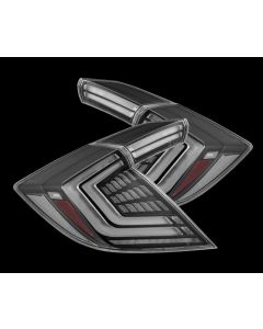 AlphaRex 16-21 Honda Civic Hatchback / Type-R FK8 Nova-Series LED Tail Lights (Pair) - Black - 676020