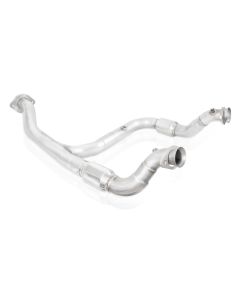 Stainless Works 2015-16 F150 2.7L Downpipe 3in High-Flow Cats Y-Pipe Factory Connection - FT15ECODPCAT