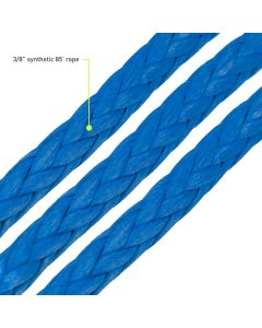 Durable Blue Synthetic Rope - 3/8in x 85ft | Borne Off-Road