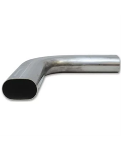 Granatelli 3in Oval Stainless Steel Horizontal 90 Deg Bend 4.5in Bend Radius Tubing - 313537