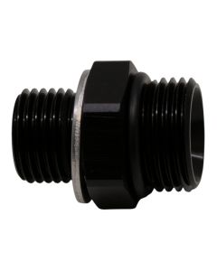 DeatschWerks 8AN ORB Male to M16 X 1.5 Metric Male (Incl O-Ring and Washer) - Anodized Matte Black - 6-02-0610-B