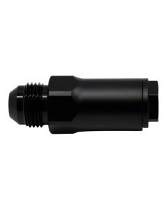 DeatschWerks 8AN Male Flare to 1/2in Ford Male EFI Quick Connect Adapter - Anodized Matte Black - 6-02-0107-B