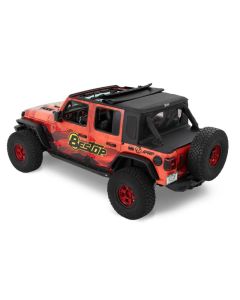 Bestop 18-26 Jeep Wrangler JL 2-Door Halftop Soft Top (Premium Black Twill) - 53905-17