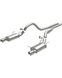 MagnaFlow 13 Ford Mustang Dual Split Rear Exit Stainless Cat Back Performance Exhaust (Street) - 15149