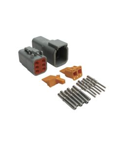 Haltech Matching Set of Deutsch DTM-6 Connectors 7.5 Amp Plug & Pins - HT-031015