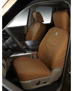 Covercraft 19-24 Chevrolet Silverado Carhartt SeatSaver Custom Front Row Seat Covers - Brown - SSC2533CABN
