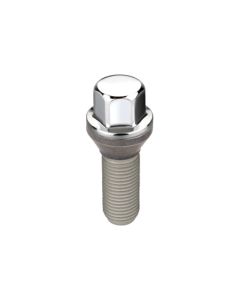 McGard Hex Lug Bolt (Cone Seat) M12X1.25 / 17mm Hex / 25.6mm Shank Length (Box of 50) - Chrome - 69761