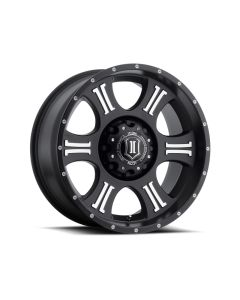 ICON Shield 20x9 5x150 16mm Offset 5.625in BS 110.1mm Bore Satin Black/Machined Wheel - 1020905556MB