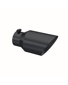 MBRP Black Coated Tip 6" OD Dual Wall Angled 4" Inlet 12" Length Exhaust Tips - T5072BLK