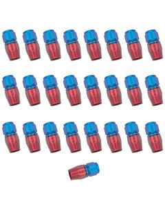 Russell Performance -10 AN Red/Blue Straight Full Flow Hose End (25 pcs.) - 610048