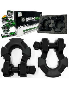 Rhino USA 8T Super Shackle 2-Pack (Matte Black) - SUPERSHACK-MATTE