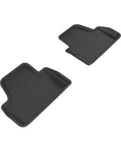 3D MAXpider 14-20 BMW 4 Series Convertible Kagu 2nd Row Floormats - Black - L1BM06821509